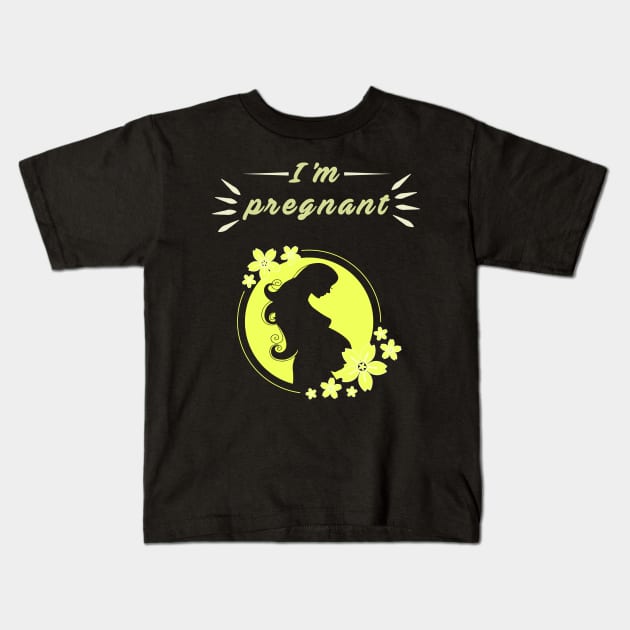 I am pregnant Kids T-Shirt by Imutobi